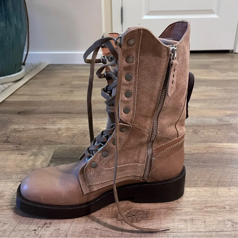 Free People We The Free Jesse Lace Up Boots, Size 8 - Picture 8 of 10